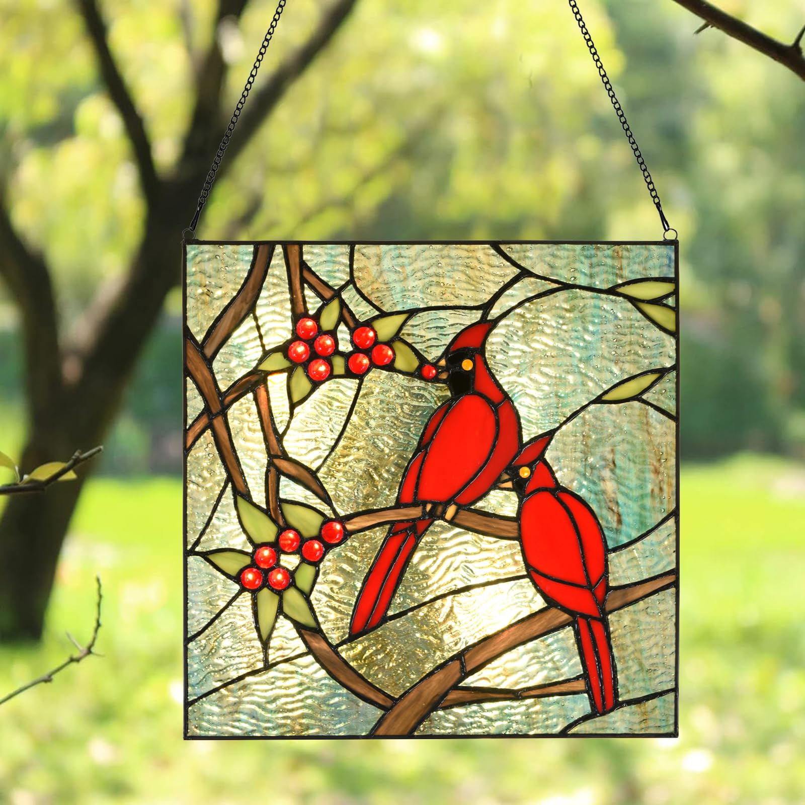 Amazon.com: HomeBeauty PA0008 Handcrafted Stained Glass Cardinal